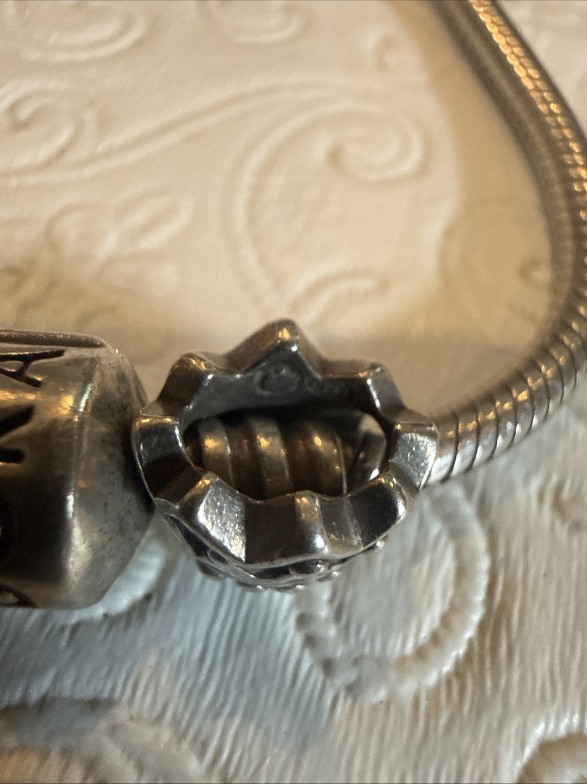 Authentic PANDORA Bracelet Lot of 10 w/ Rare 14K Gold Ring Box & Angel Wings