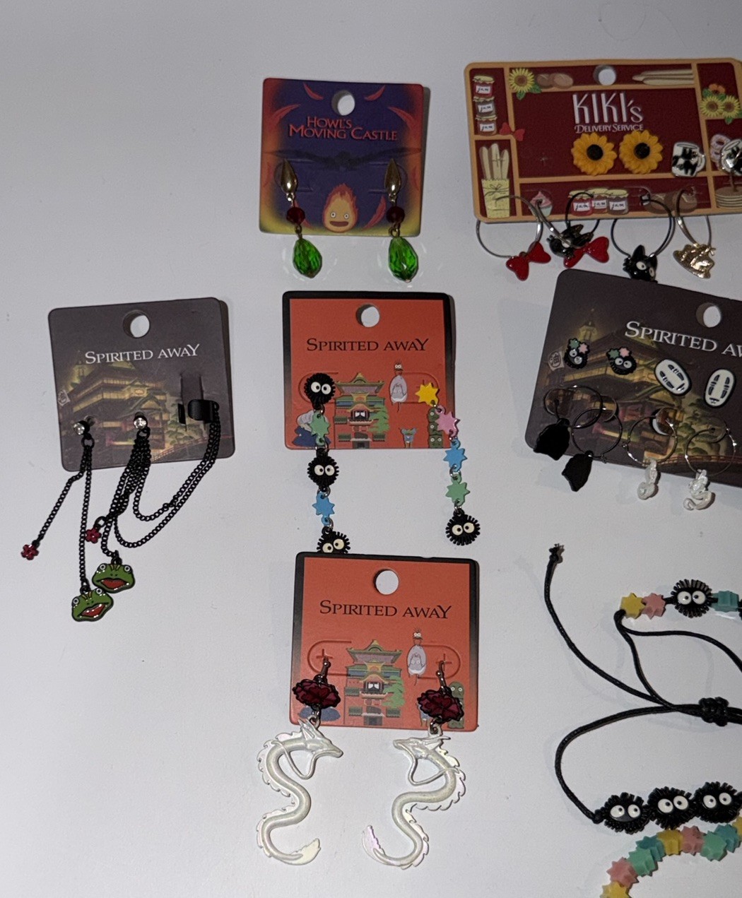 LOT Studio Ghibli Earrings Necklace Bracelet Totoro Spirited Away Haku Dragon ++