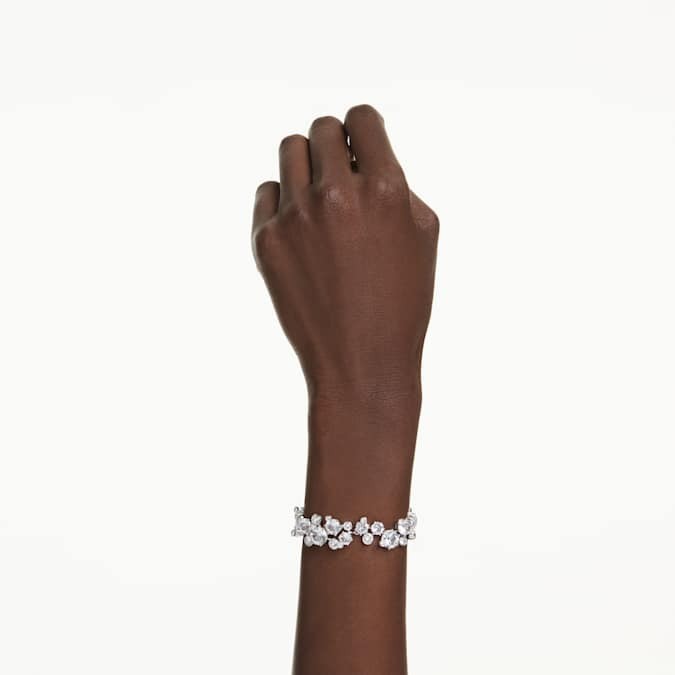 Swarovski Constella bracelet Mixed cut, white, rhodium plated