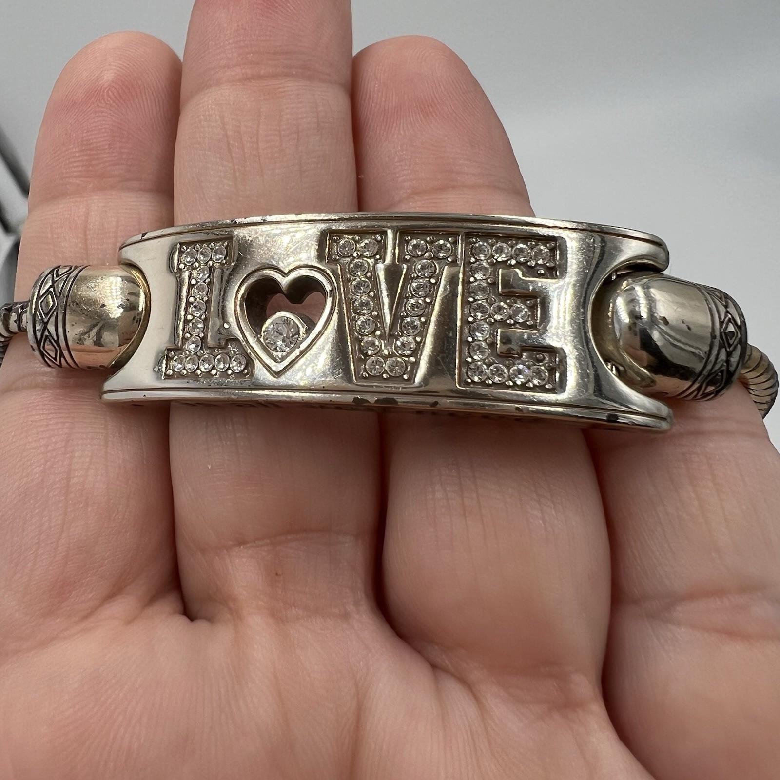 BRIGHTON All You Need is LOVE Charm Bracelet, With Charms And Extender 7-8 Inch