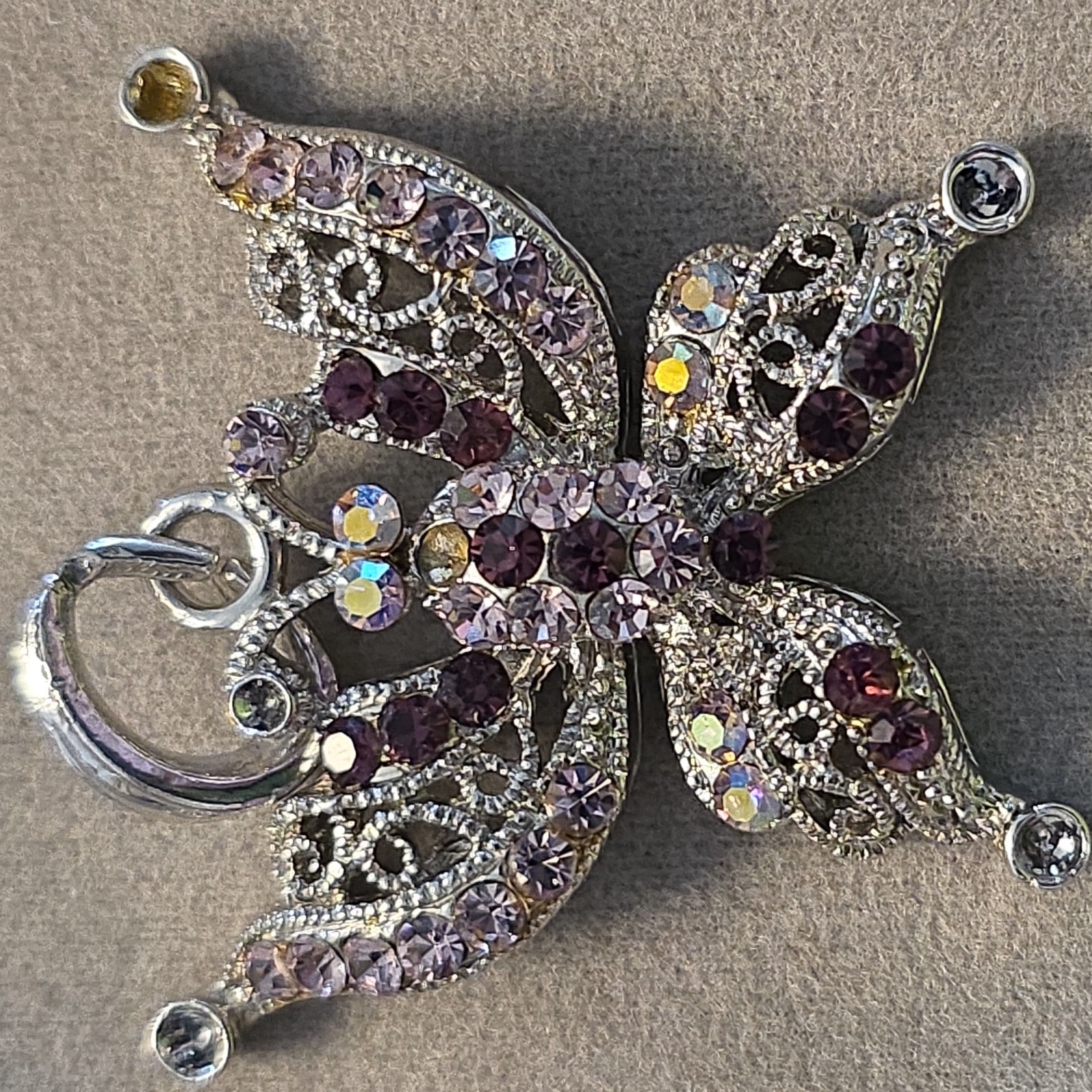 Purple butterfly pendant, regular necklaces