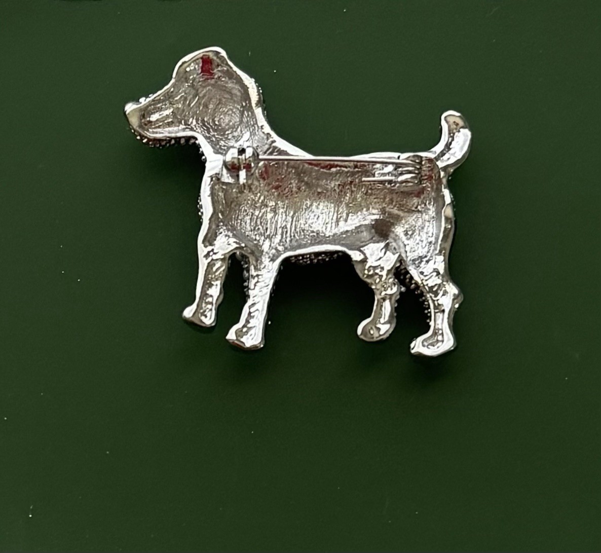 Dog Brooch pin enamel on metal