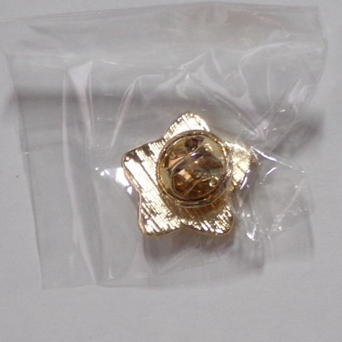Novelty Brooch Hat Tie Tac Lapel Pin – Yellow & Gold Tone Star – New