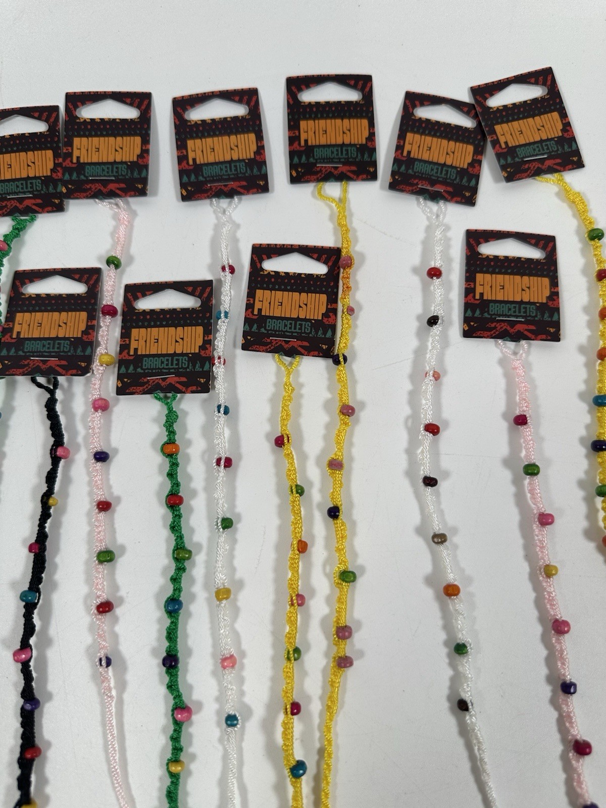 Lot of 13 Friendship Bracelets Beaded Multicolor Adjustable New With Tags