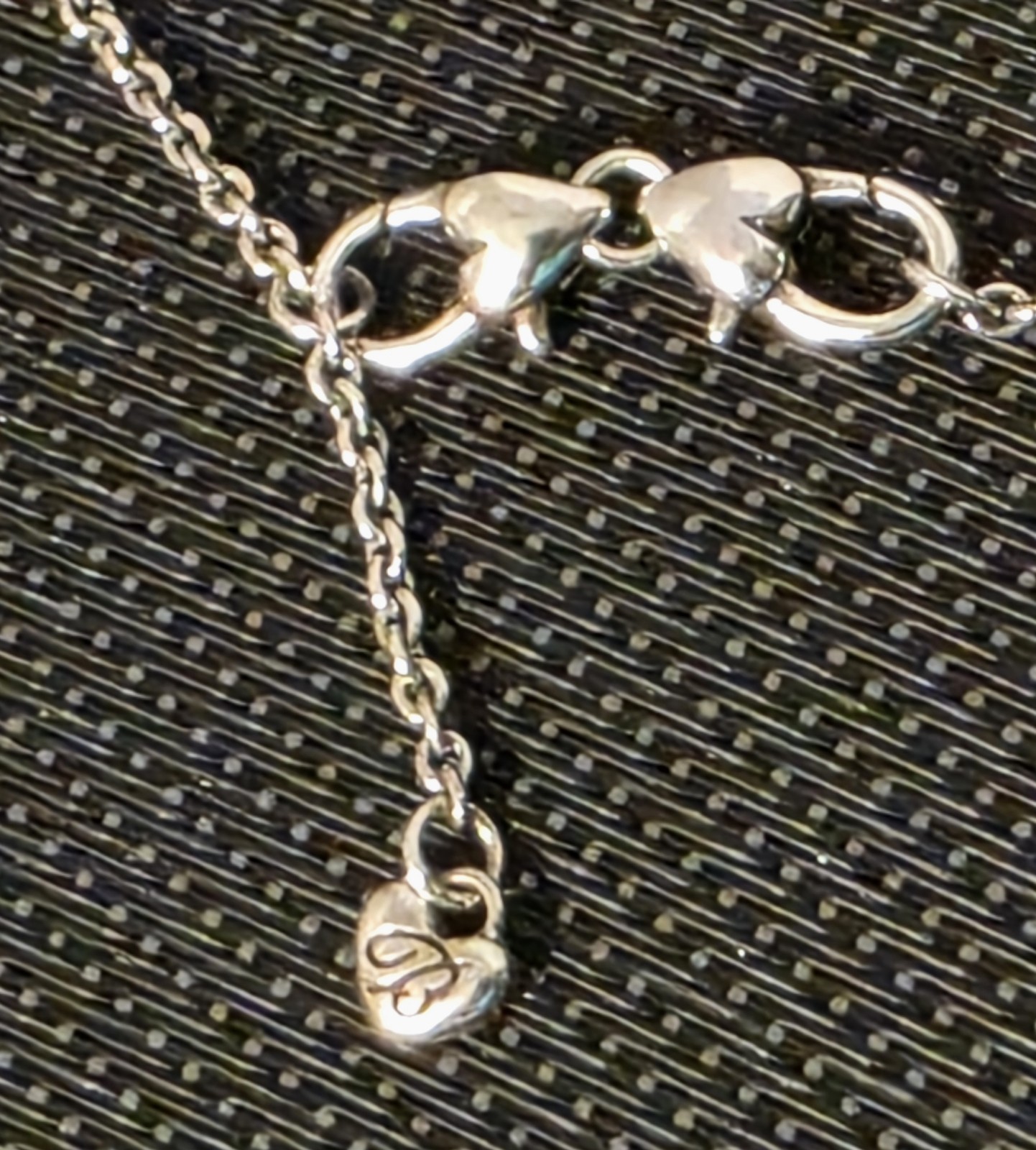 Brighton Contempo Ice Reversible Bar Necklace Scrollwork Crystal Silver Tone 20″