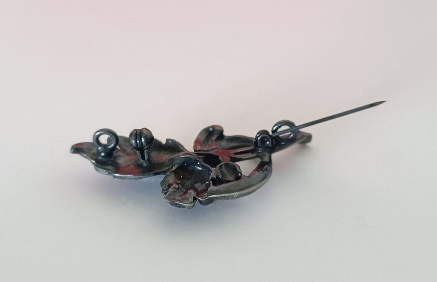 Flower Leaves Floral Rhinestone Brooch Pin Pendant