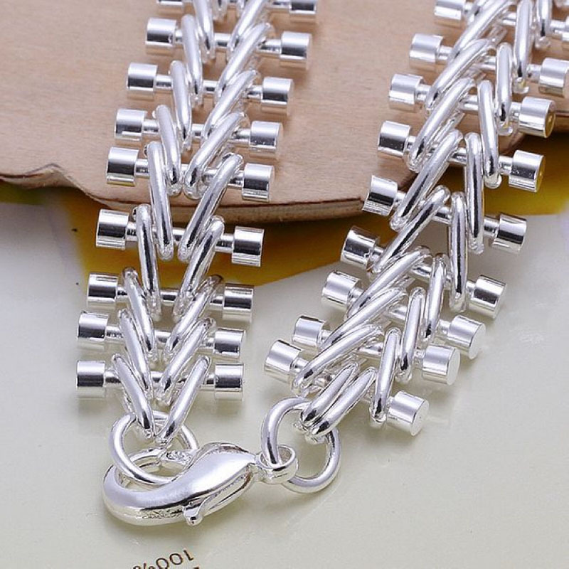Unisex Women’s 925 Sterling Silver Bracelet 8 Inches 7.9MM Lobster L13