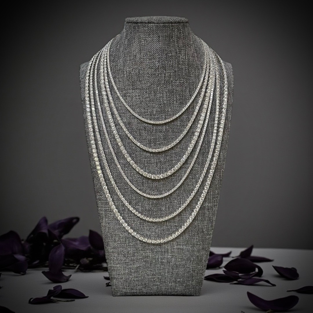 GRA Certified Moissanite Tennis Chain & Bracelet | 925 Sterling Silver Unisex