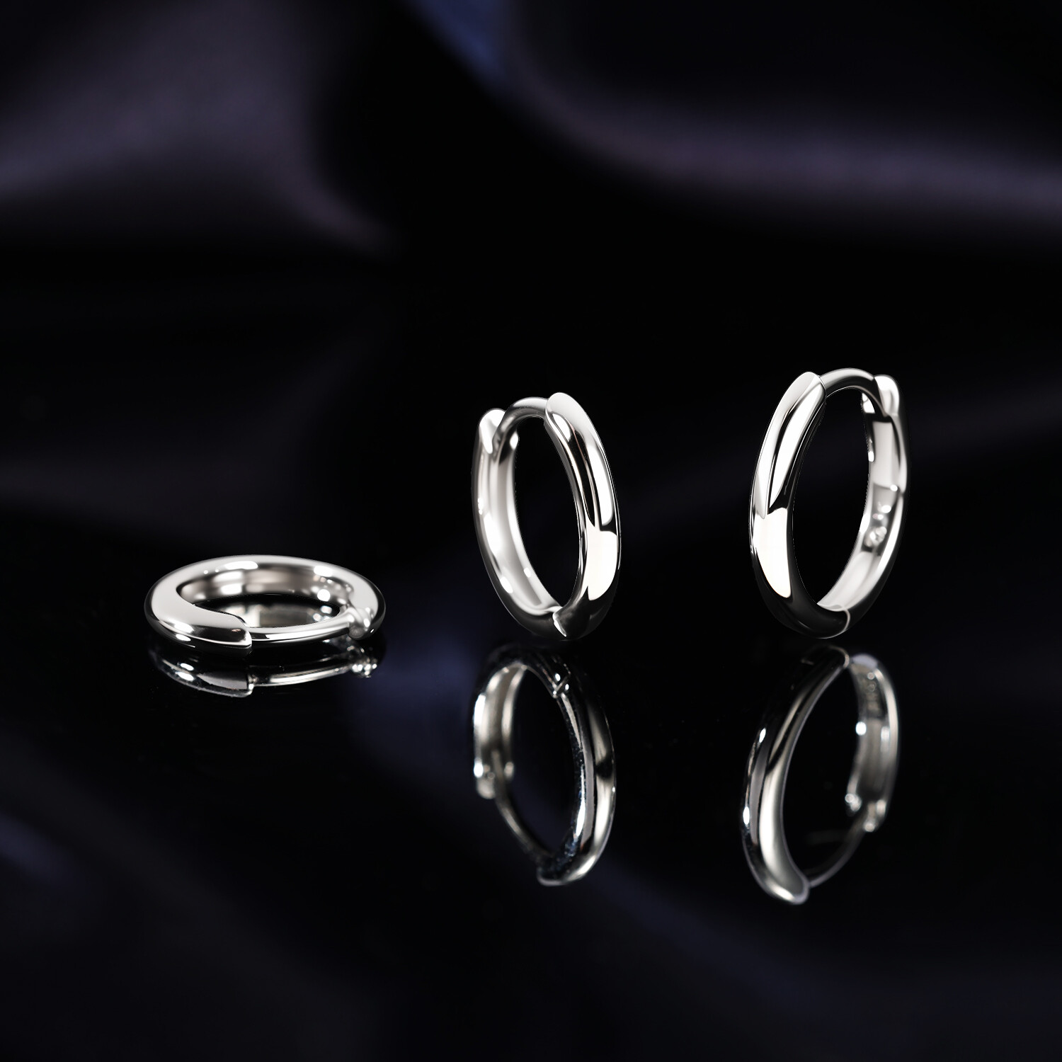 1 Pair 925 Sterling Silver Hoop Earrings 20G Helix Conch Tragus Piercing Jewelry