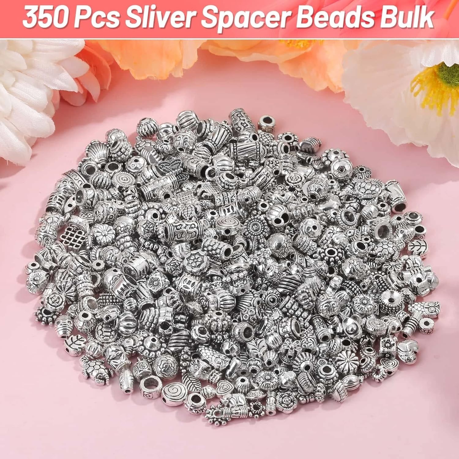 500 Silver Spacer Beads Bulk – DIY Jewelry Making