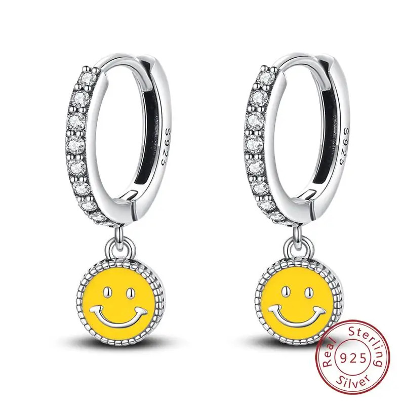 925 Sterling Silver Lotus Zircon Drop Earrings Women Wedding Classic Jewelry