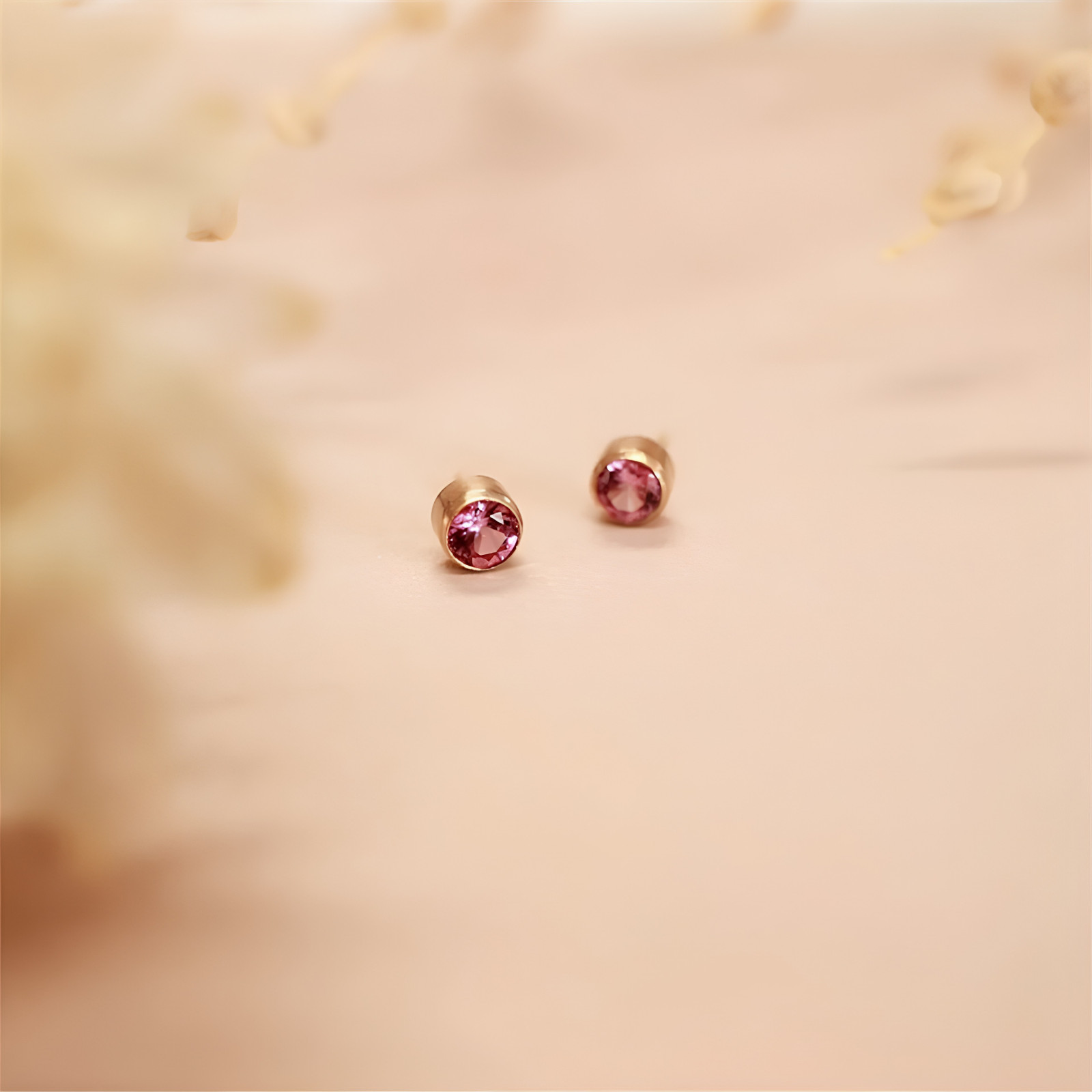 Birthstone Stud Earrings Stainless Steel Push Back CZ Women Girls Gift 12 Month