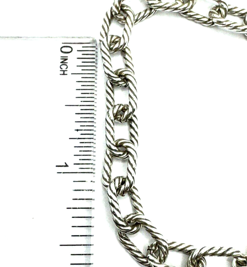 Brighton Chunky Small Ovals Chain Add Snap Charms Custom Bracelet 8in NWT