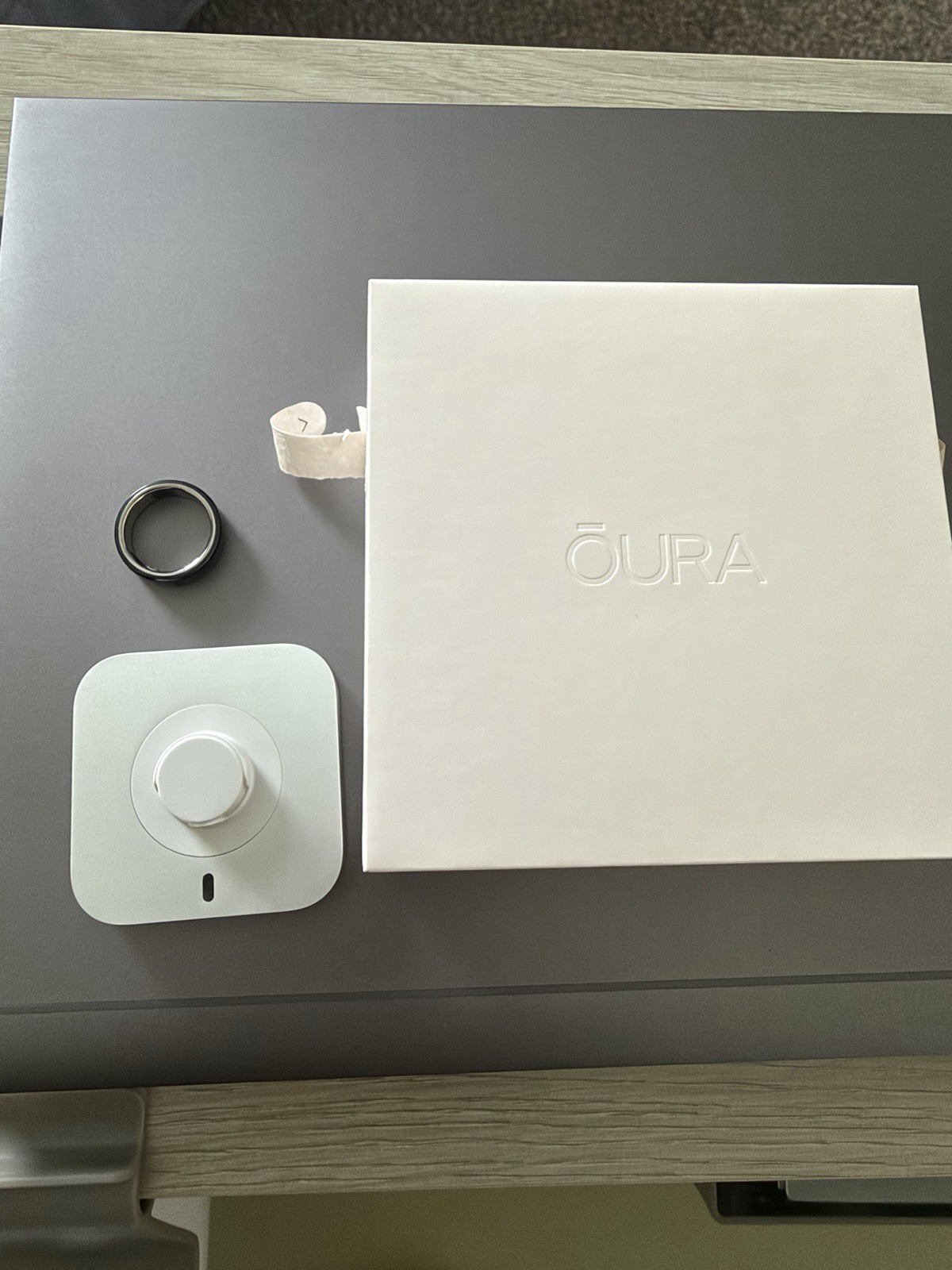 ŌURA Oura Ring 5 Smart Ring Black Size 7 Sleep Tracking Bluetooth w/Charger