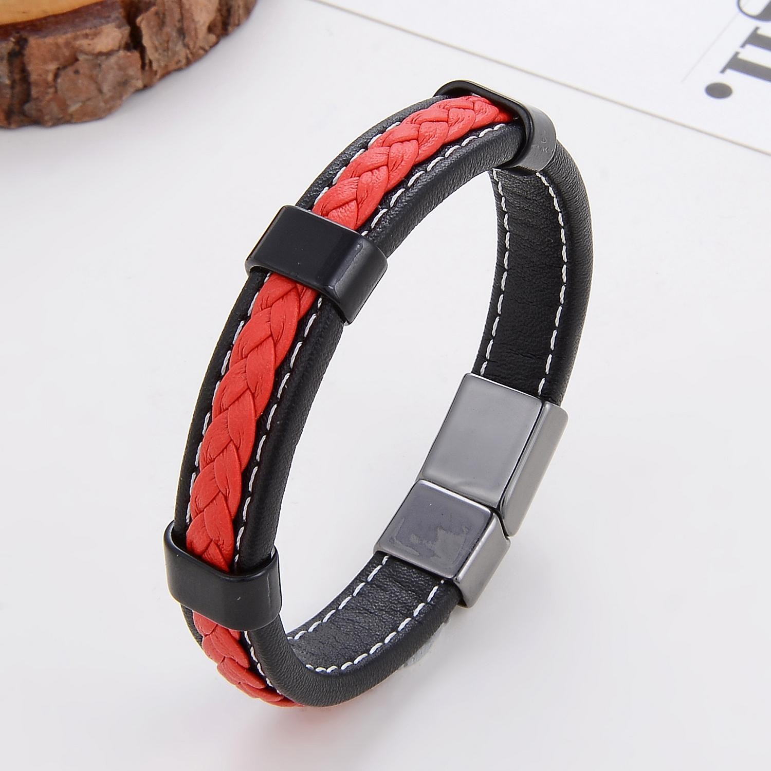 Classic Braided Leather Bracelet for Women & Men – Zinc Alloy Clasp Jewelry