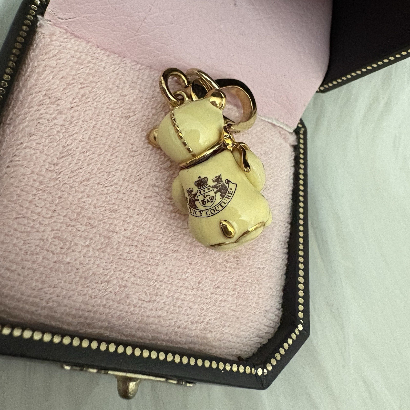 Authentic Juicy Couture Be Mine Valentine Teddy Bear Charm NEW W/Box