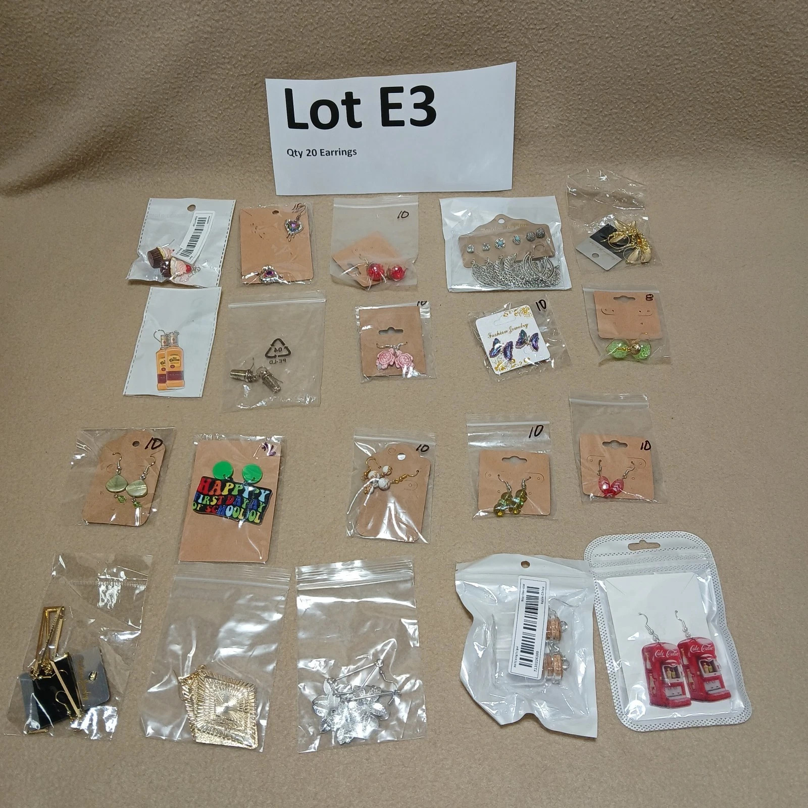 Lot of 100+ Fashion Jewelry Earrings Various Sizes And Styles Wearable UNSIGNED