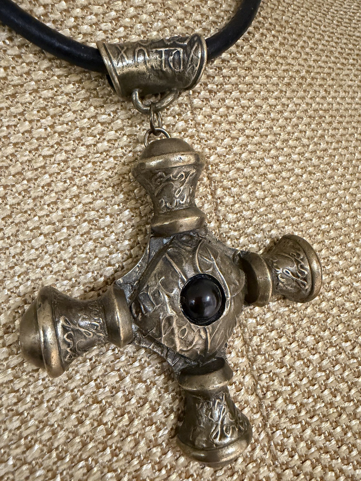 Donna Karan & Co Vintage Signature Bronze Large Cross