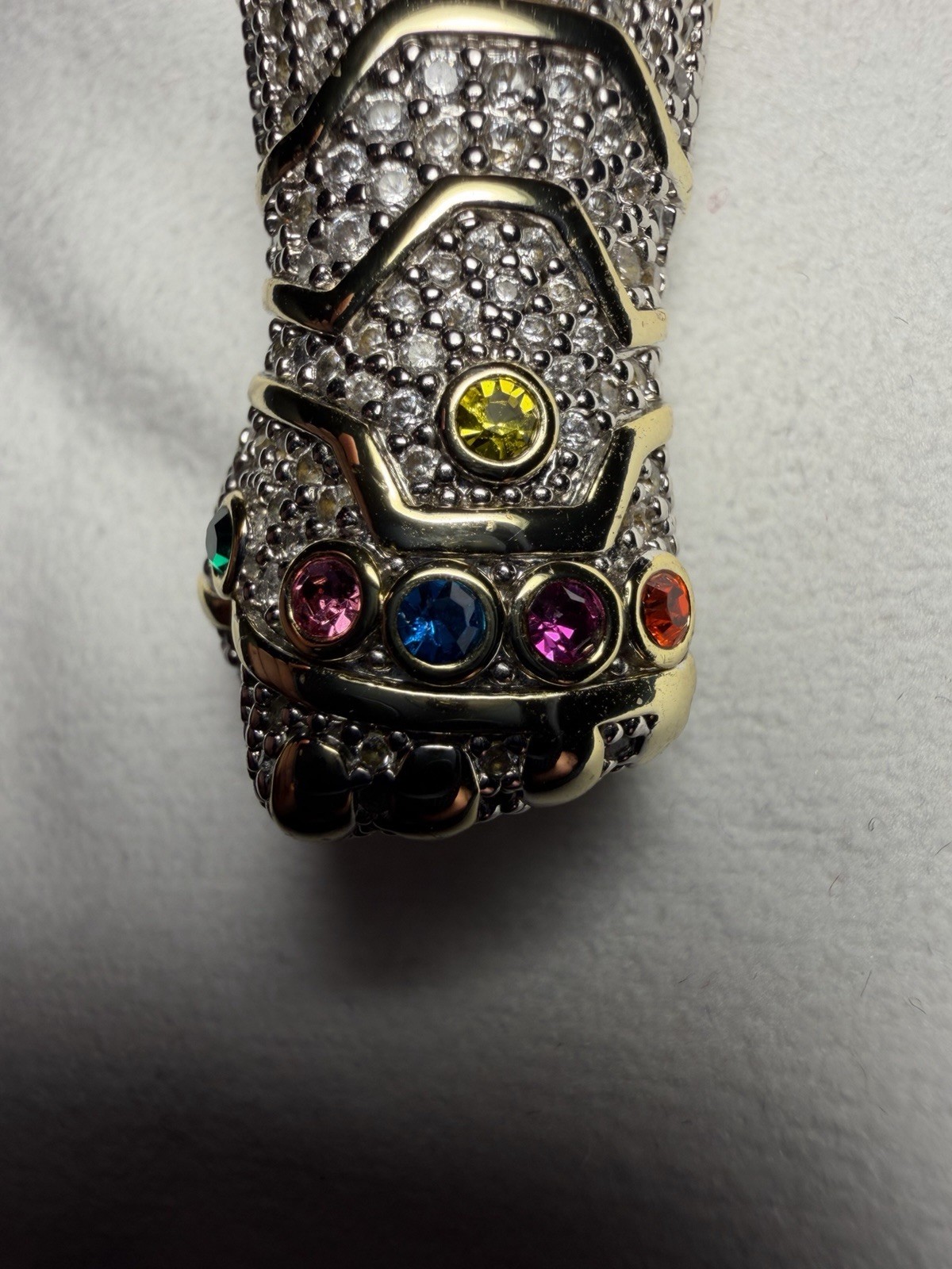 GLD Thanos Infinity Gauntlet 14k Gold Plated Necklace Pendant Marvel Comics New