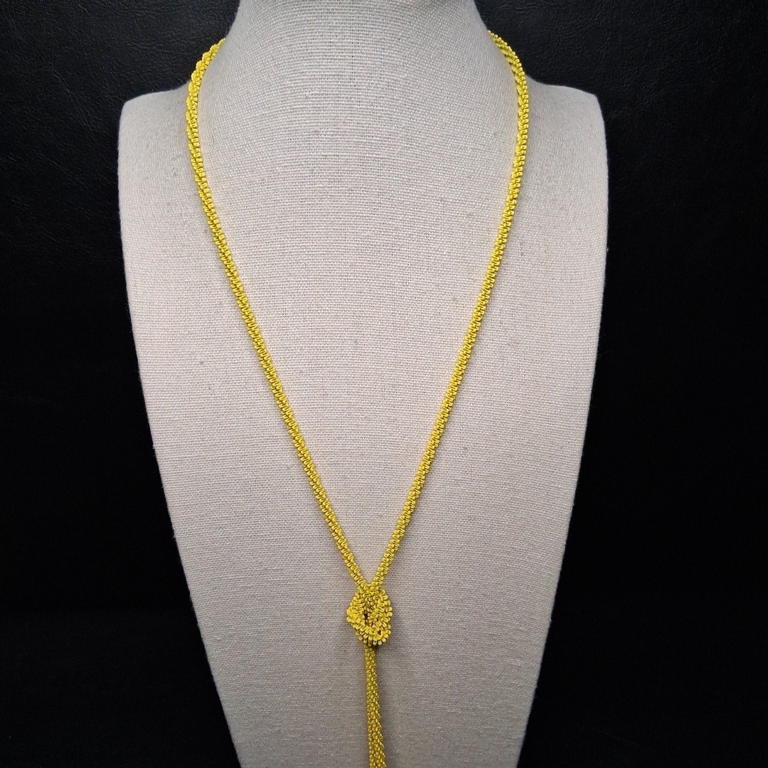KENDRA SCOTT Yellow Phara Lariat Necklace Whit Tassel. 15.449