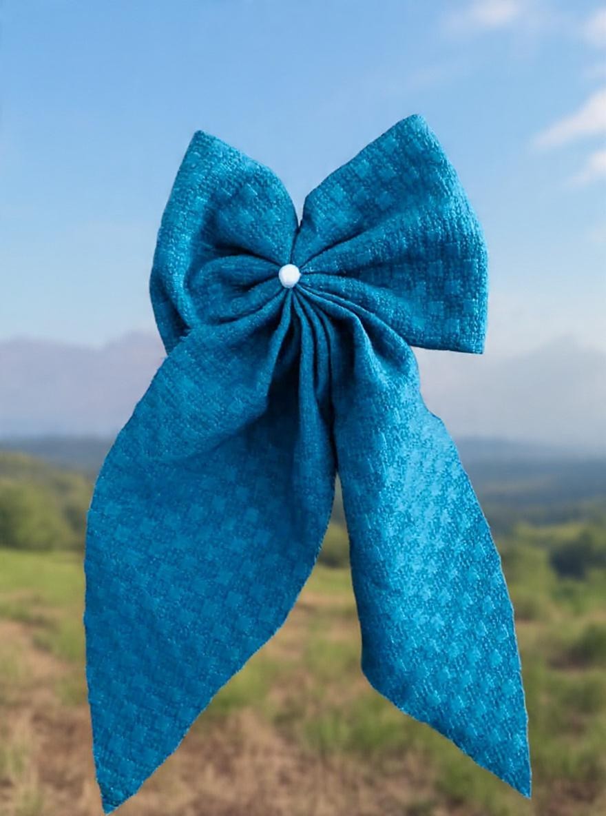 Large 8 inch pearl Bow Hair Clip Fabric Handmade Clip Hair Bow Women Accessories