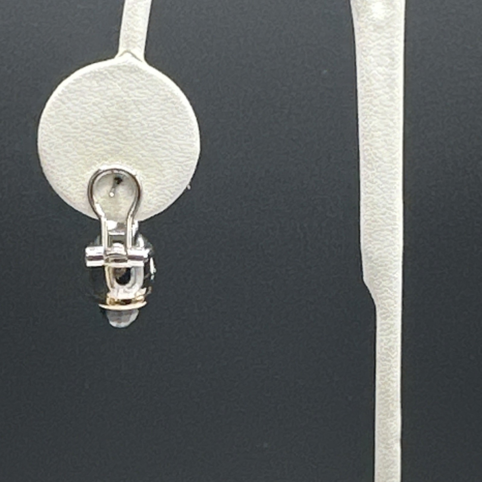 Silver-Gold Tone Chain Charm Bracelet Metal Adjustable with Black Cushion Stone