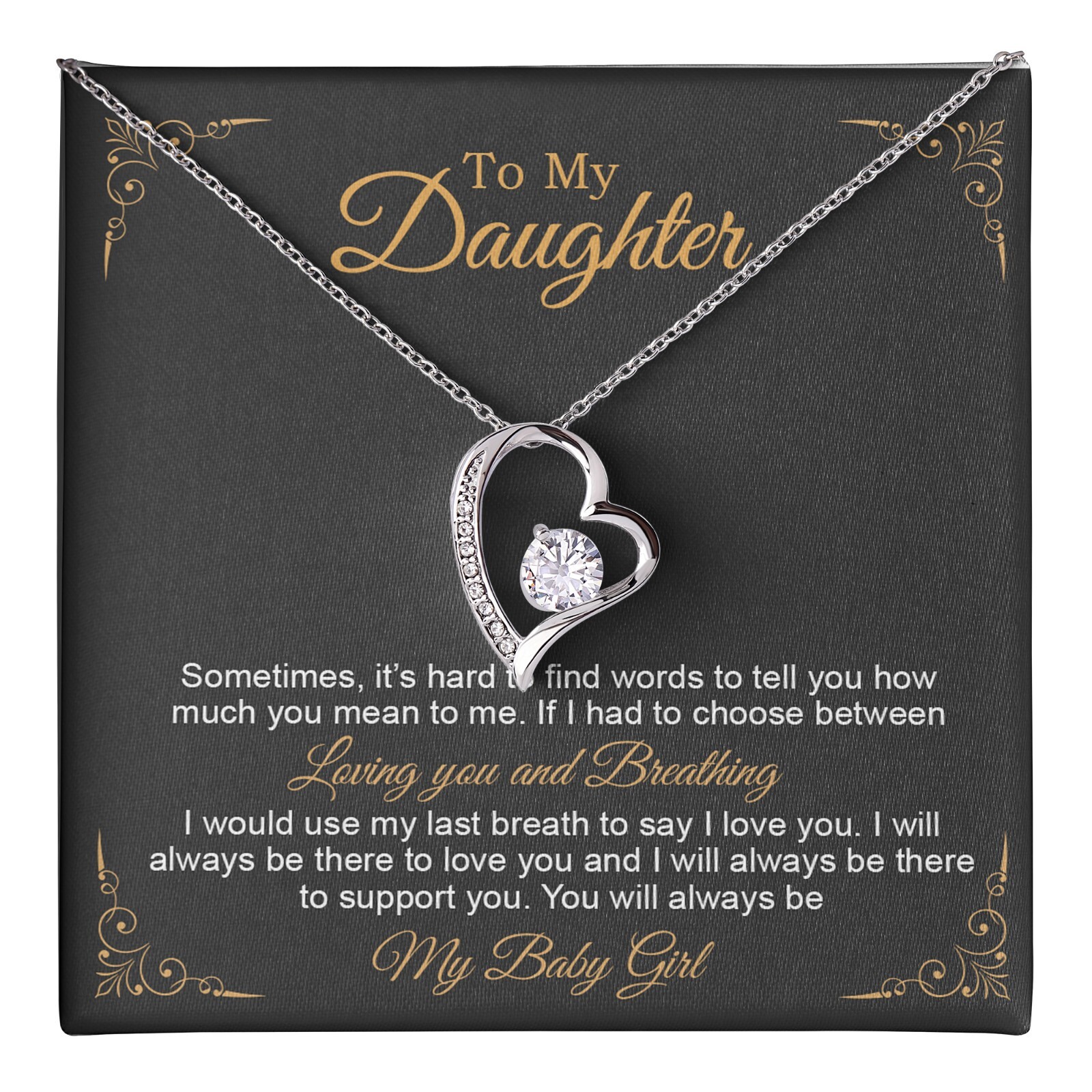 To My Daughter Necklace, Gift to My Daughter, Graduation Gift for Daughter