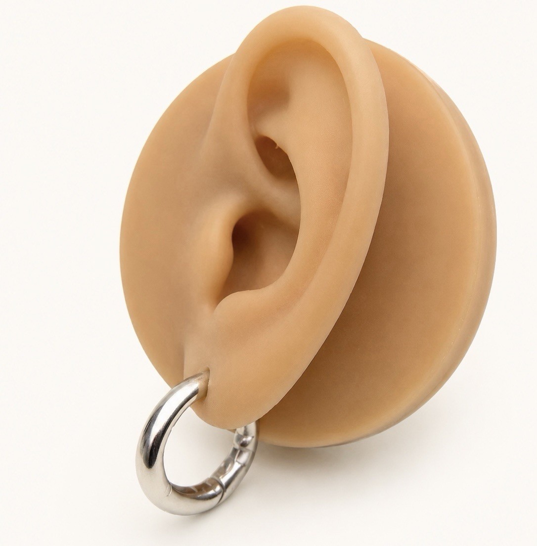 925 Silver Wrinkled Chunky Hoop Earrings Organic Huggie Hoops for women 243