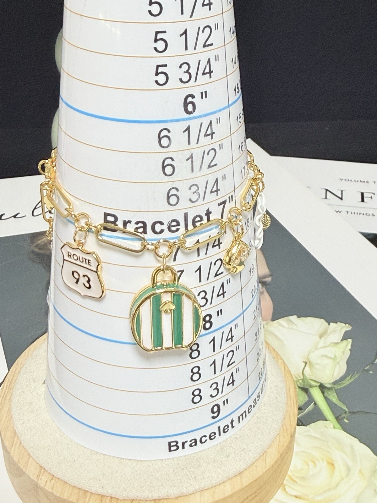 Kate Spade Off We Go Travel Charm Bracelet New
