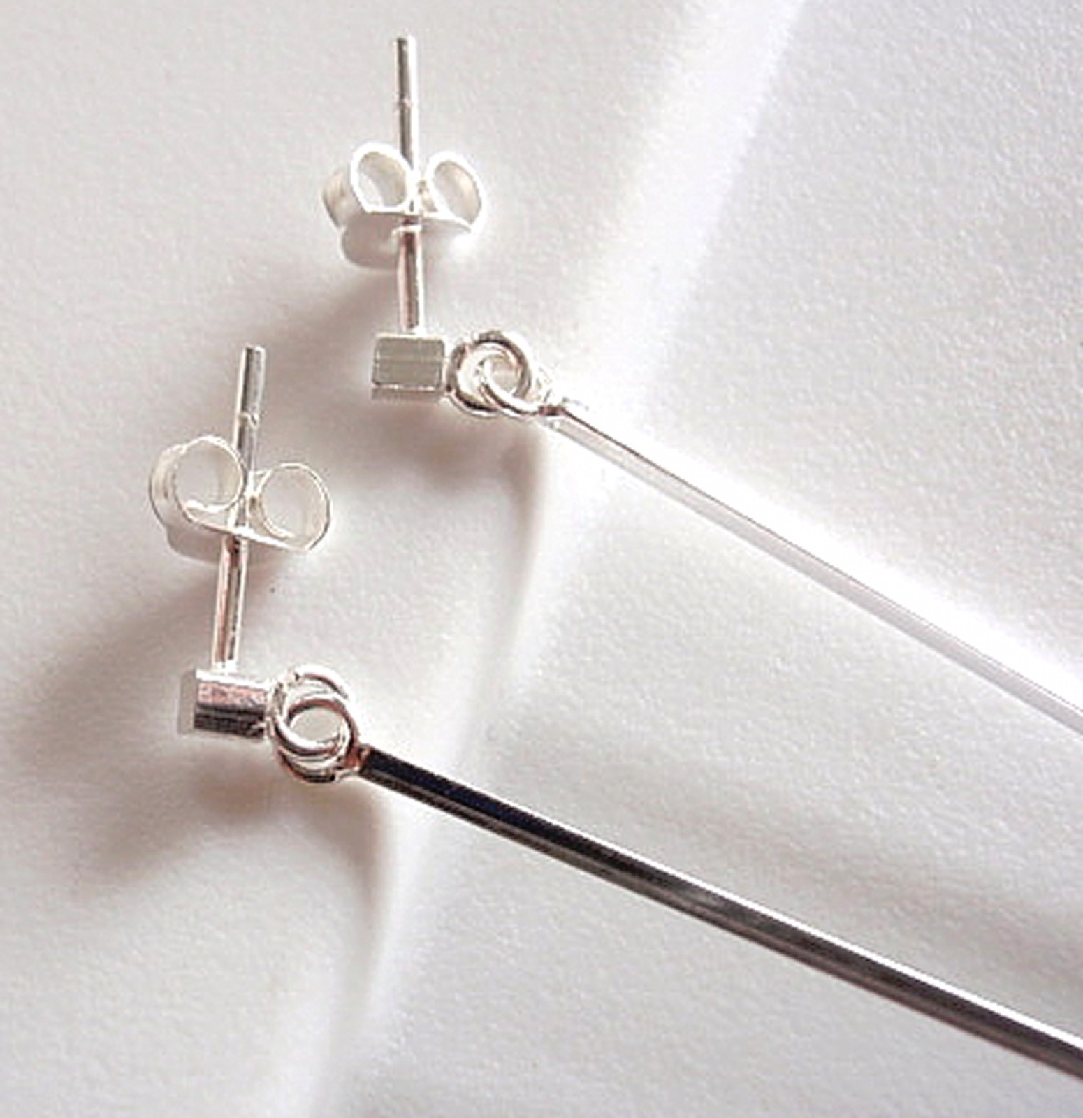 Long Bar with Sm Rectangle Stud Earrings 925 Sterling Silver Corona Sun Jewelry
