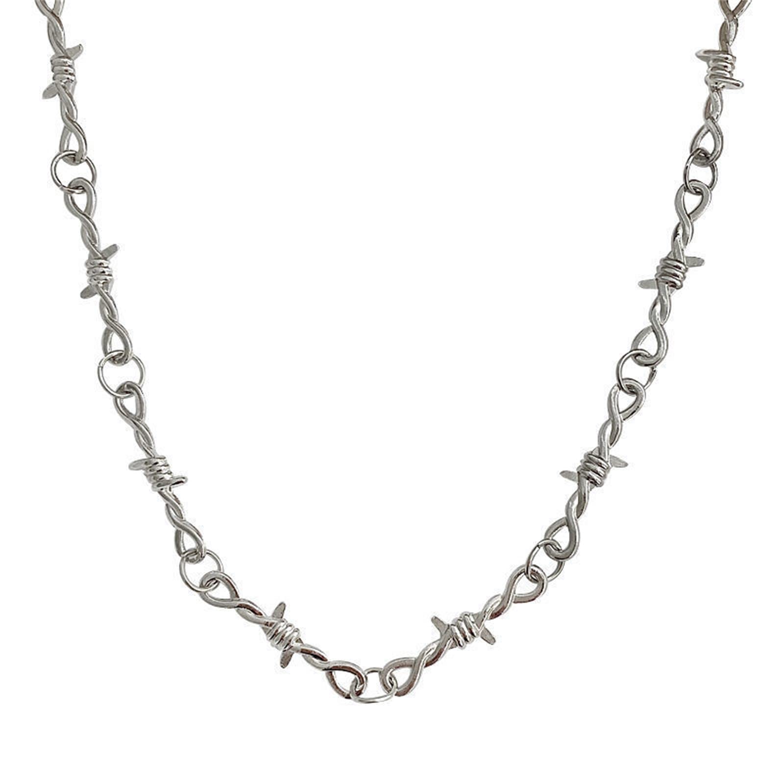 Unisex Gothic Thorns Choker Necklace for Men Women Personalized Punk Hip Hop …