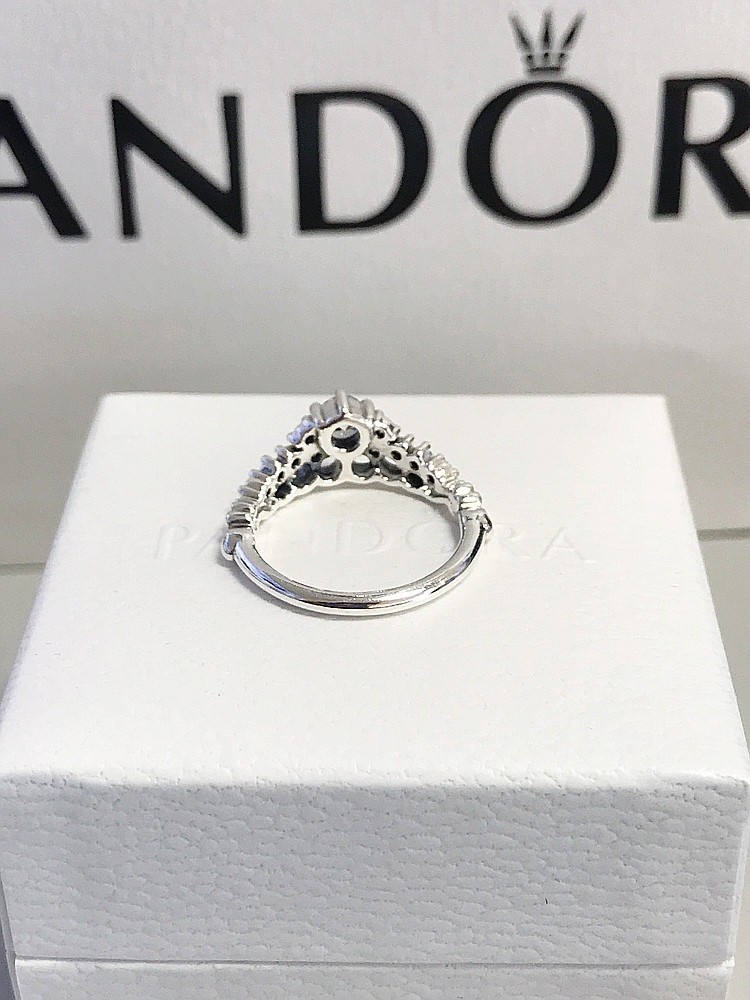 NEW Authentic Pandora 925 Silver Fairytale Tiara Stackable CZ Ring 196226CZ