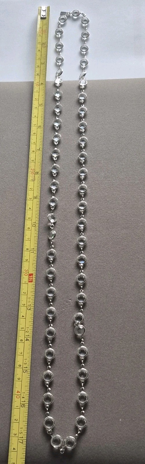 Swarovski Crystal Swan tag bezel beaded long necklace