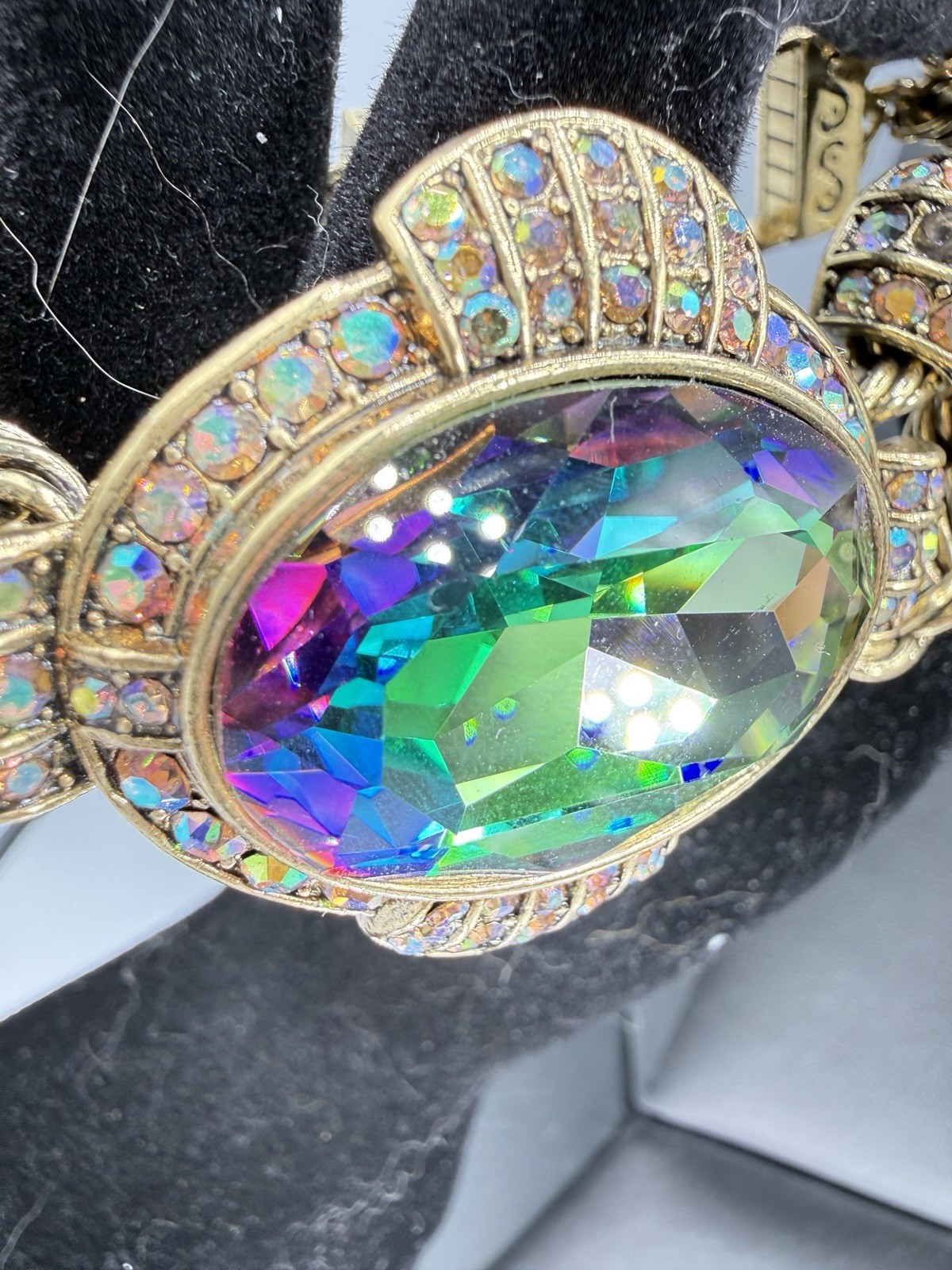 Heidi Daus Chain Of Events AURORA BOREALIS Necklace Bracelet Jewelry Set OF 2