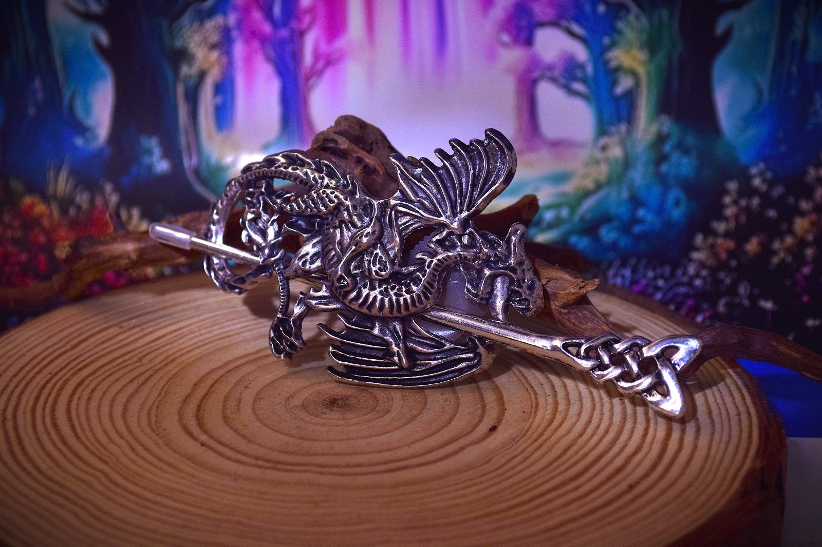 Viking Dragon Hair clip Hair Band Ponytail Holder Women/Men Metal Alloy