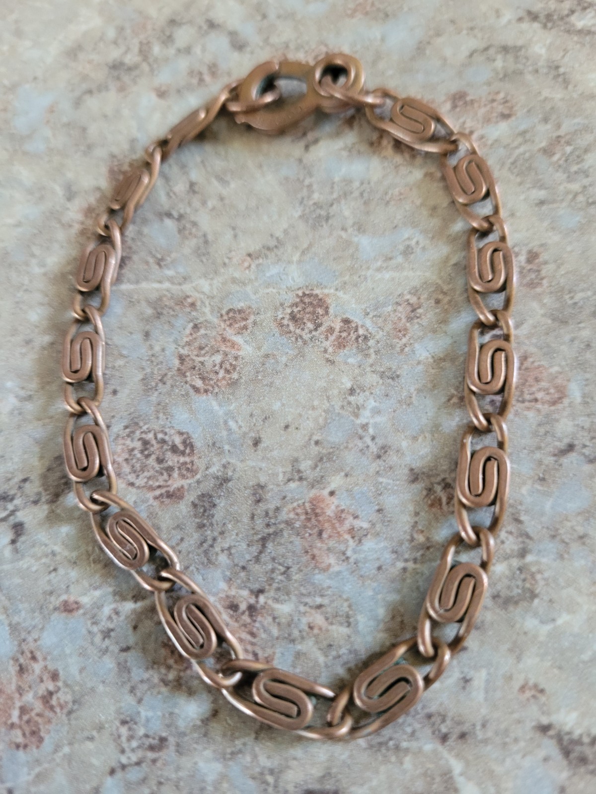 Lot of 2 Gold-Tone and Copper Tone Link Chain Bracelets Metal Lobster Clasp