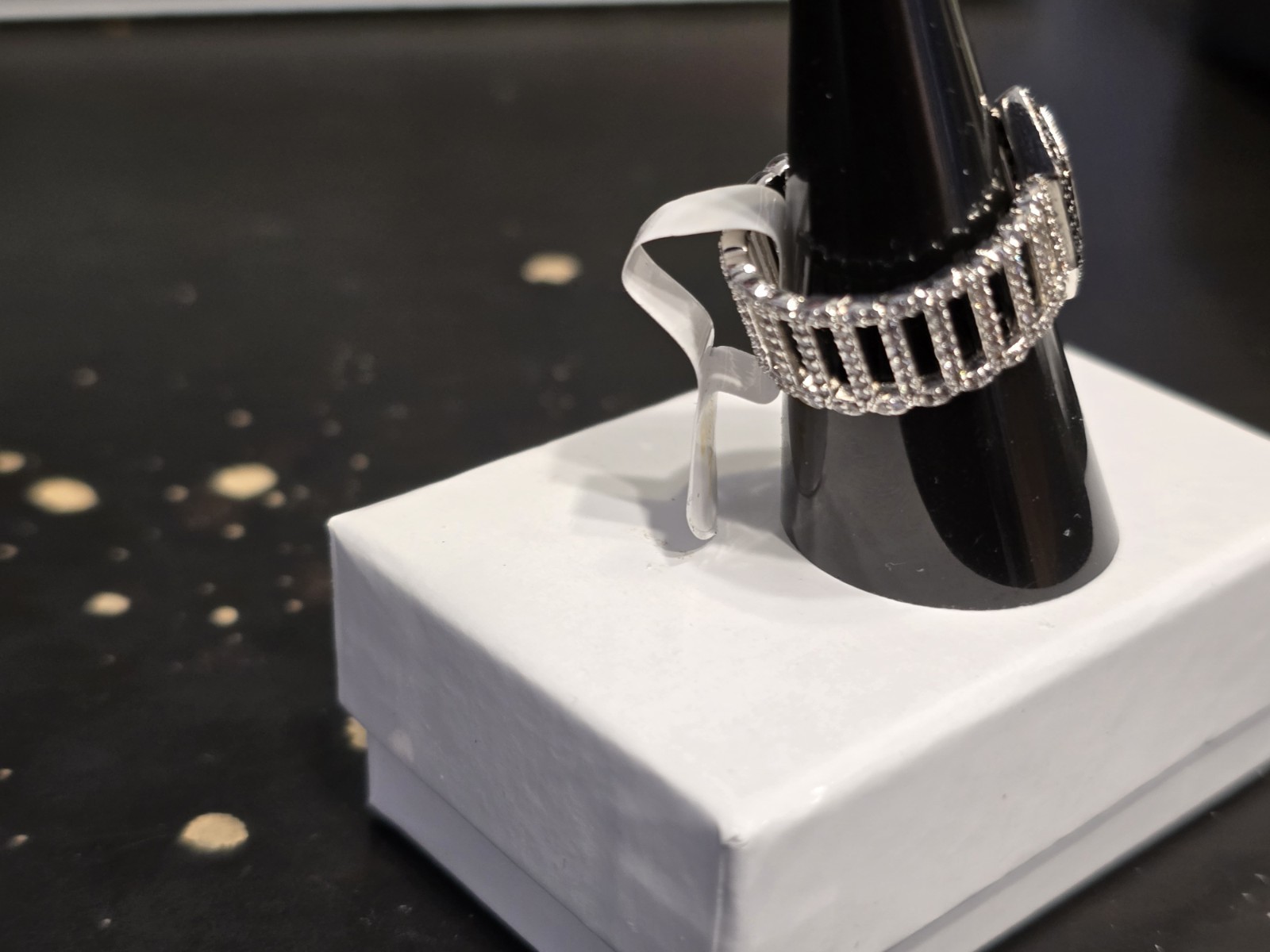 Ring Bomb Party Untamed Ring “Velvet Ambush” Size 7 Rhodium & Hematite Plating