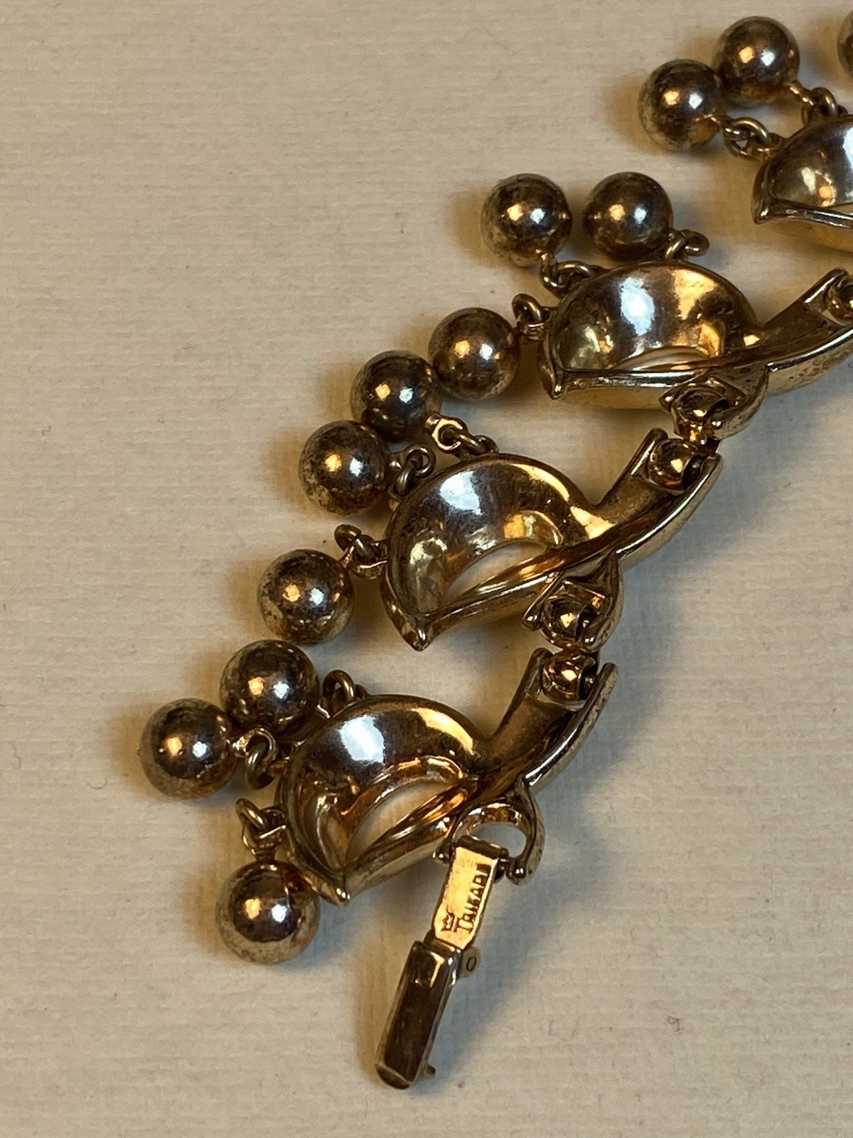 Vintage Alfred Philippe Crown Trifari Gold Tone Fringe Dangle Bracelet