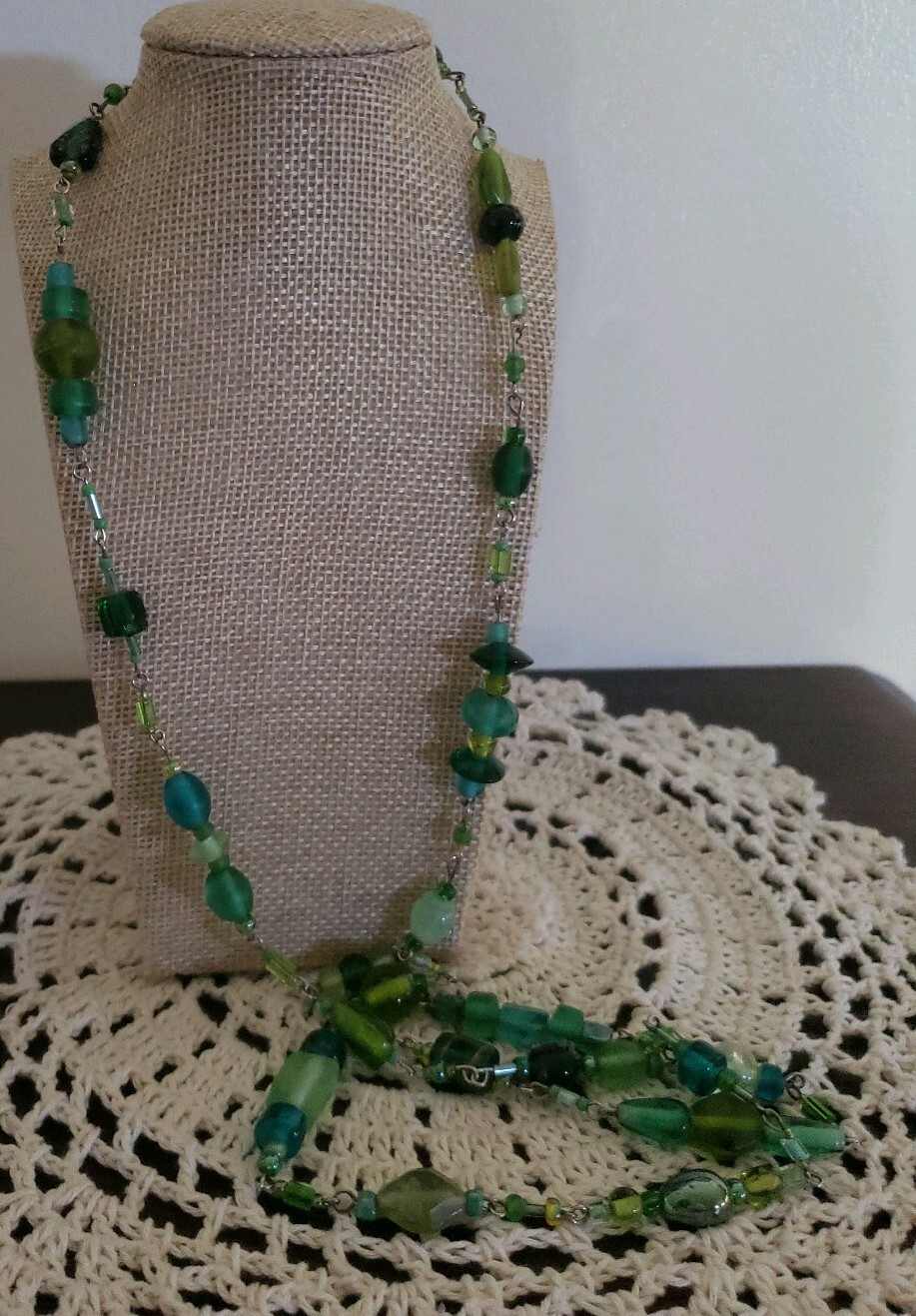 Semi-Precious Stone, Beaded Necklace ~ 19″ Long ~ Multi Colored ~ New ~ 22
