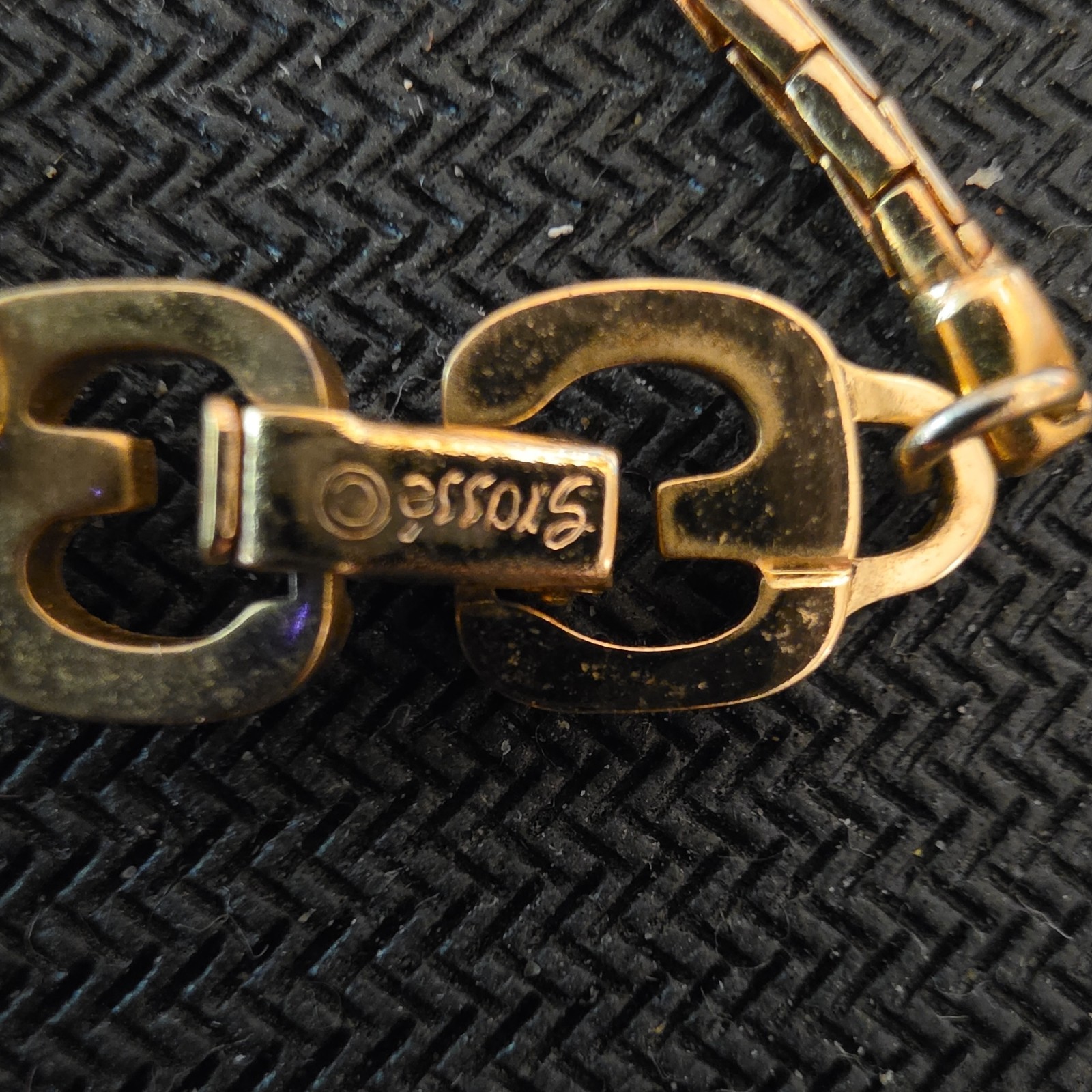 Vtg. 1969 Grosse Germany Signed Anchor Slide Necklace 36″ Gold Plated Dior Era