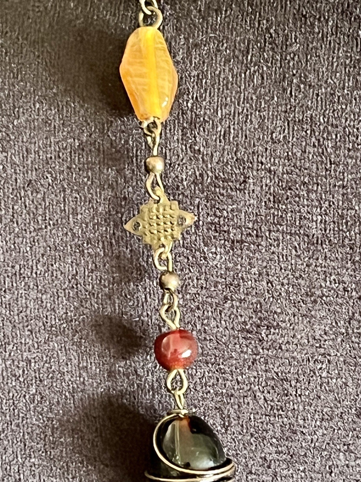 Vintage Style Beaded Multi-Color Long Necklace