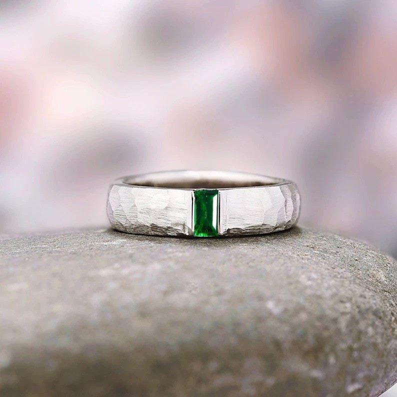 Natural Moss Agate Ring 925 Sterling Silver Men Ring Signet Men Ring Men’s Gift