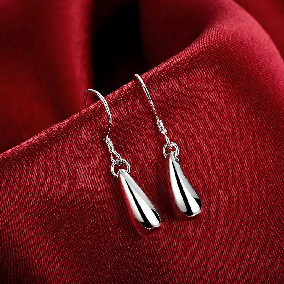 Water Drop Necklace Set 925 Sterling Silver Earrings Bracelet Women Jewelry