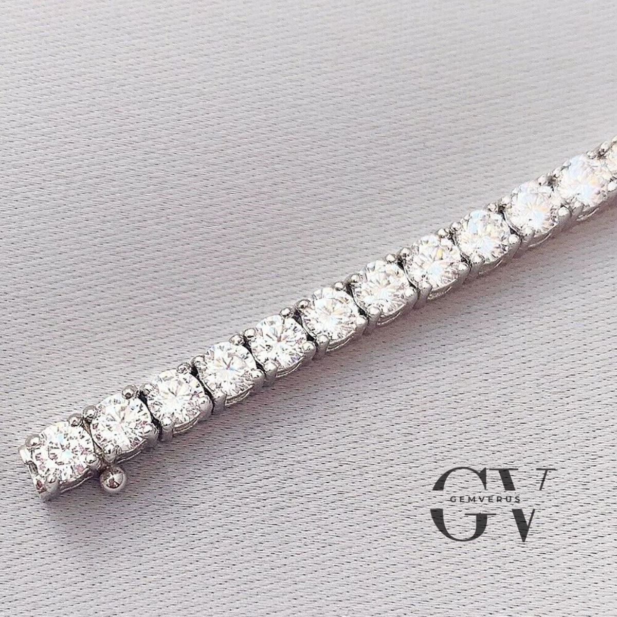 7′ Inch Long Tennis Wedding Bracelet Solid 14K White Gold 6.00 Carat Round Cut