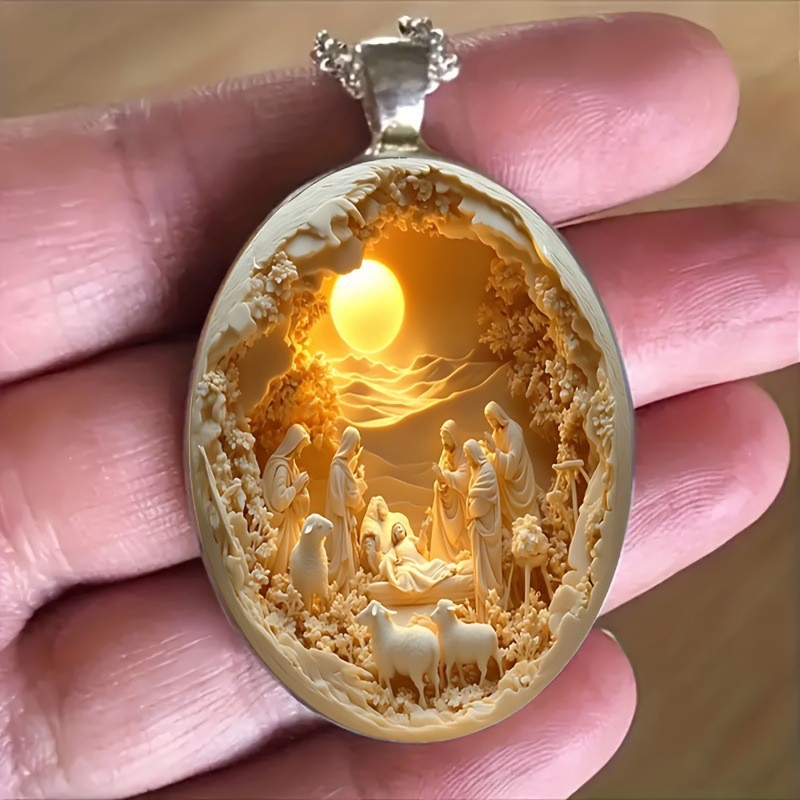 Elegant Crystal Necklace Christmas Easter Universal Pendant