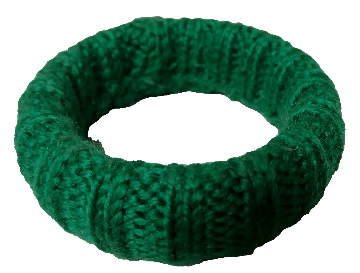 Set of 3 Vintage Woven Wrapped Sweater Bangle Bracelets Teal, Green & Gray