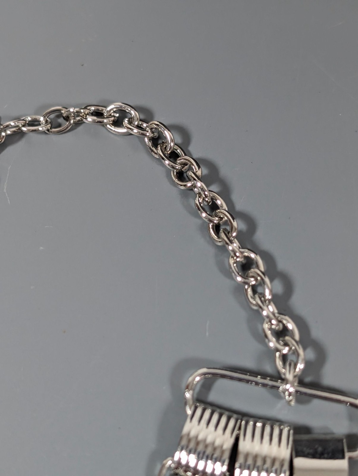 Worthington Silver Tone Triple Book Chain Layer Statement Necklace 17 in
