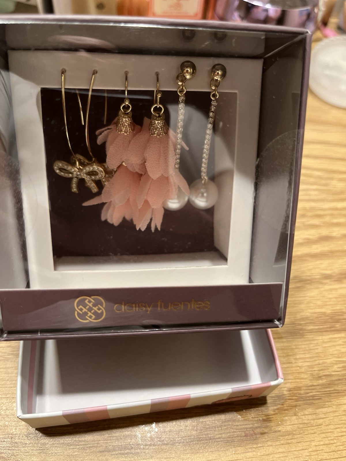 Brand New Box Set of 3 Earrings Daisy Fuentes Fashion Jewelry
