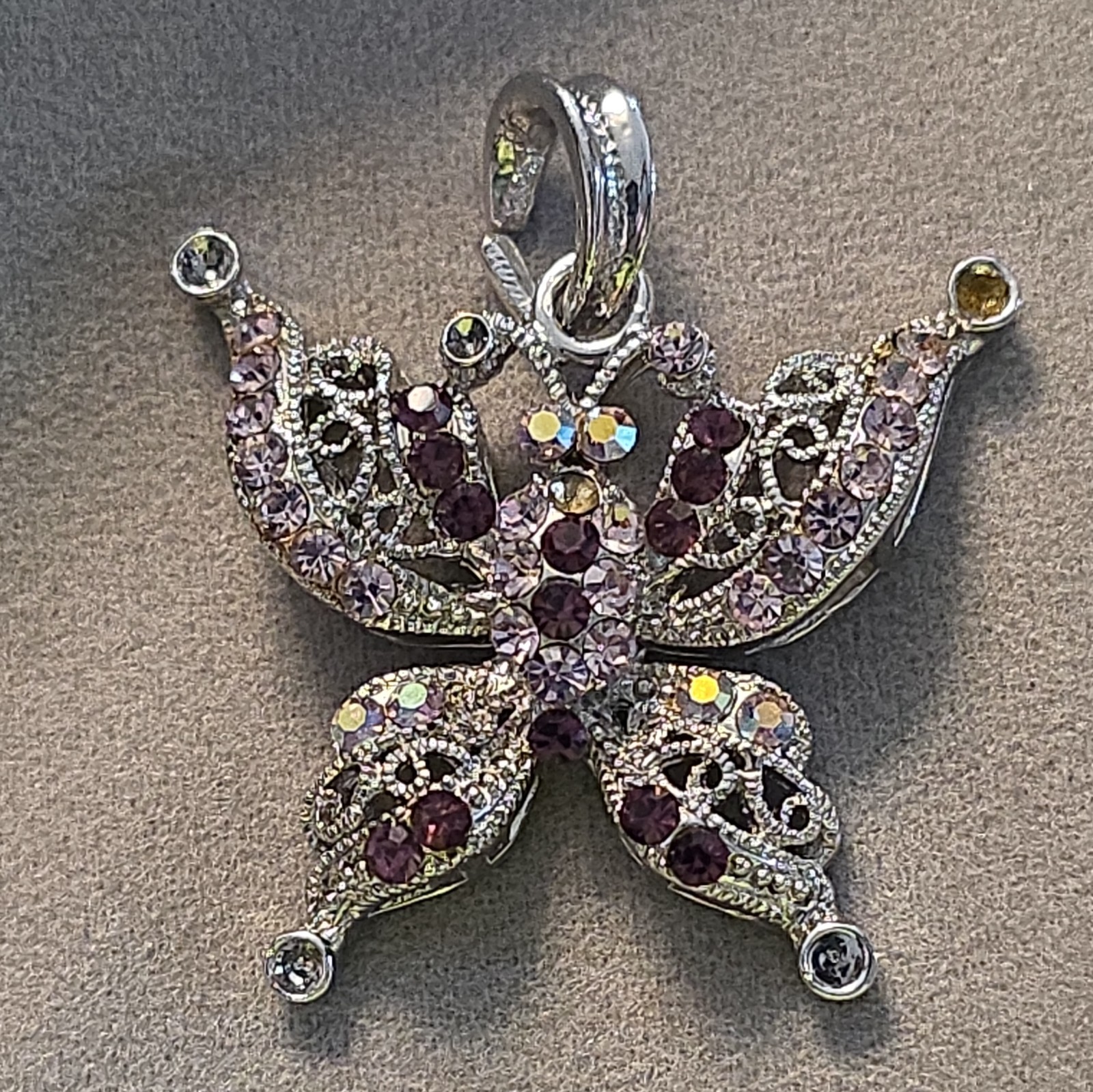 Purple butterfly pendant, regular necklaces