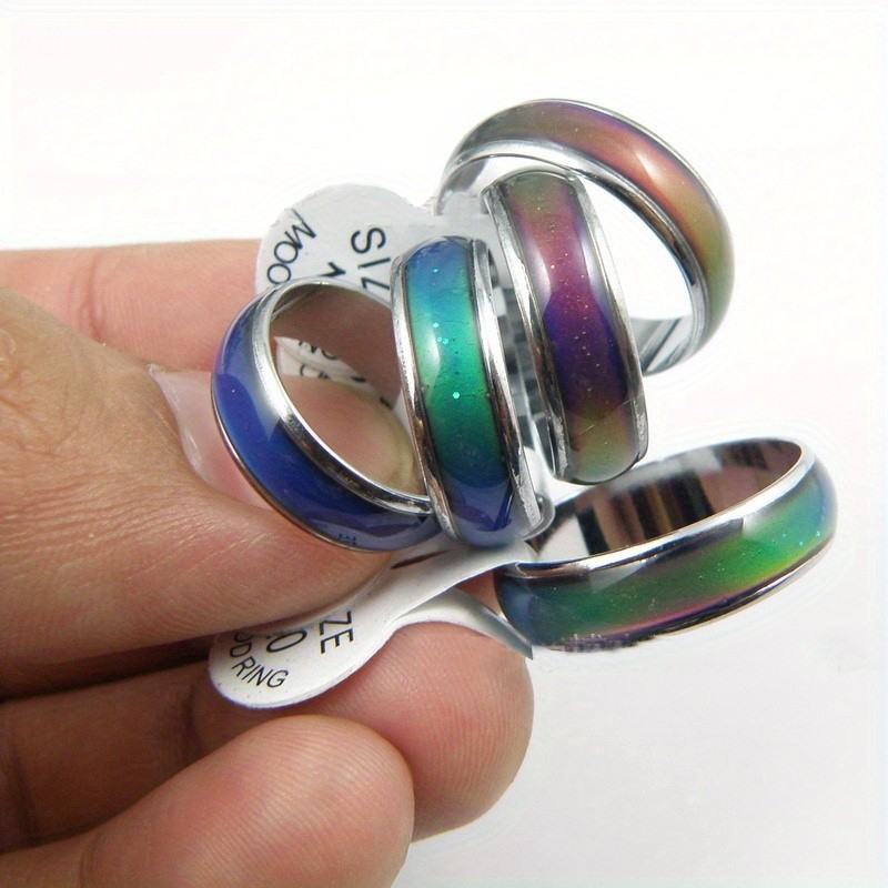 Emotion Sensitive Mood Rings 100pcs Bulk Color Changing Temperature Rings